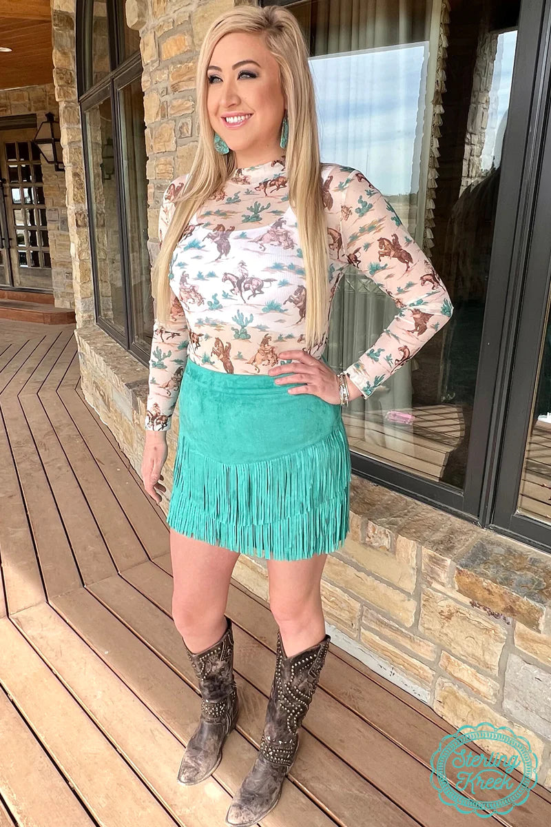 Chisholm Trail Mesh Top By Sterling Kreek