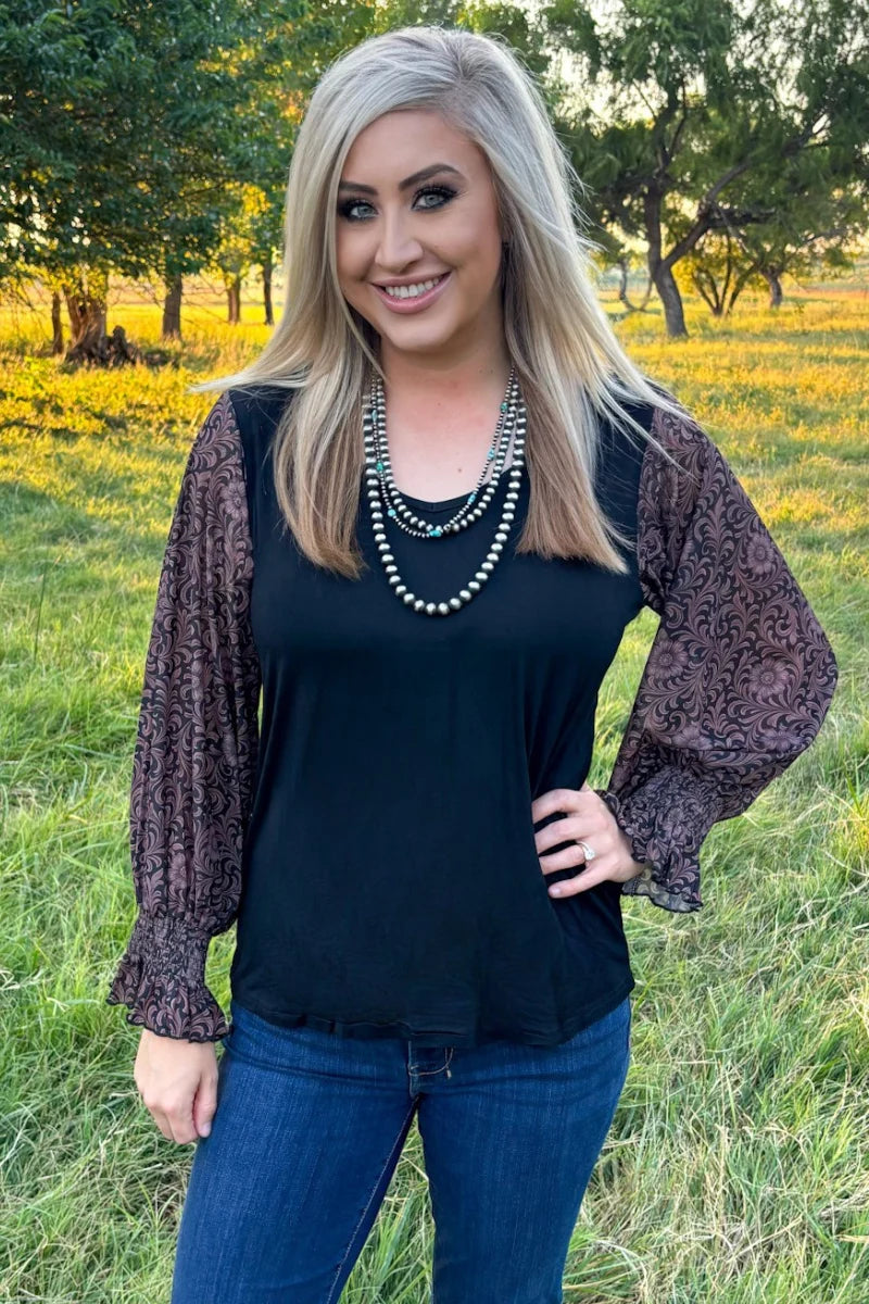 Dark Bloom Darling Top By Sterling Kreek