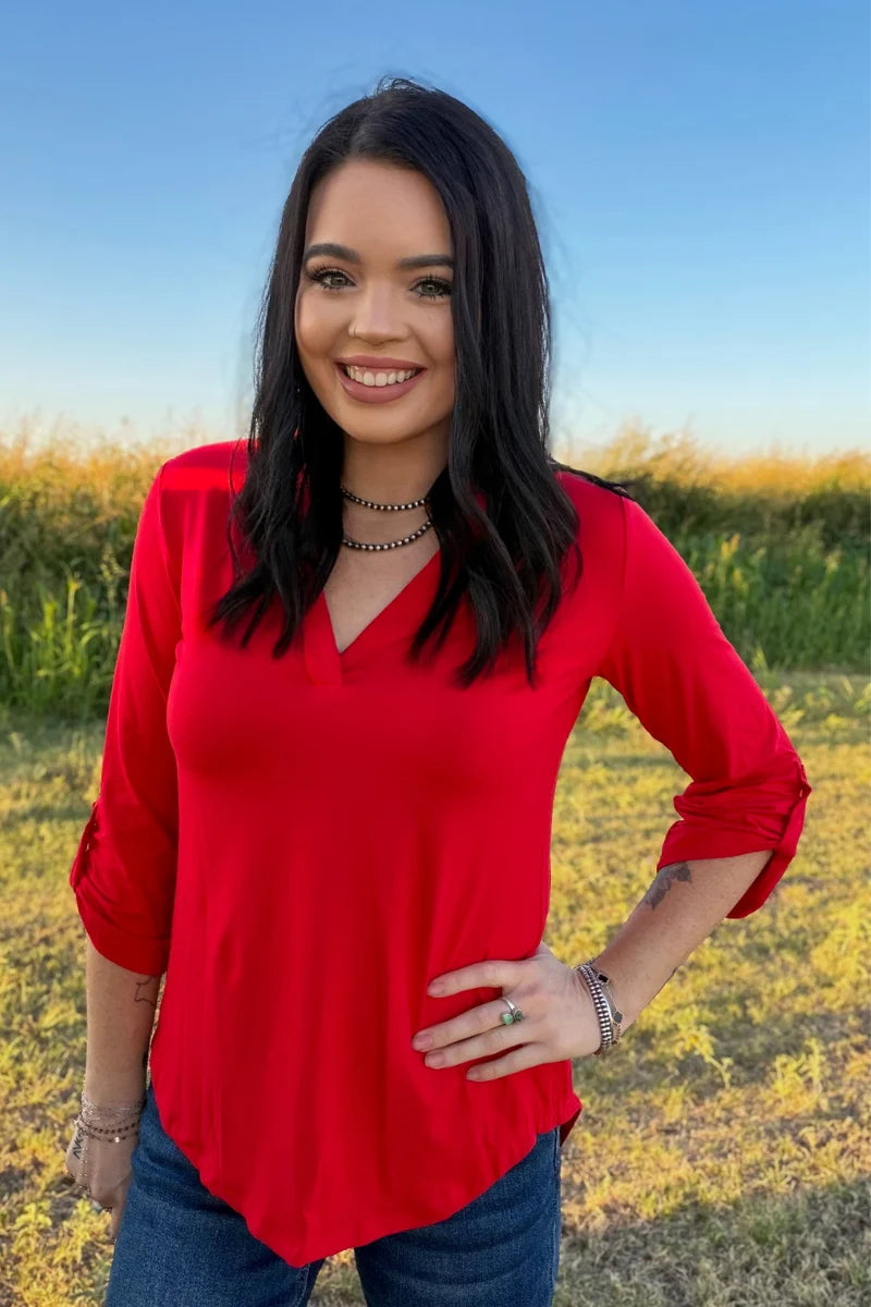 Klassic Charm Red Top  By Sterling Kreek