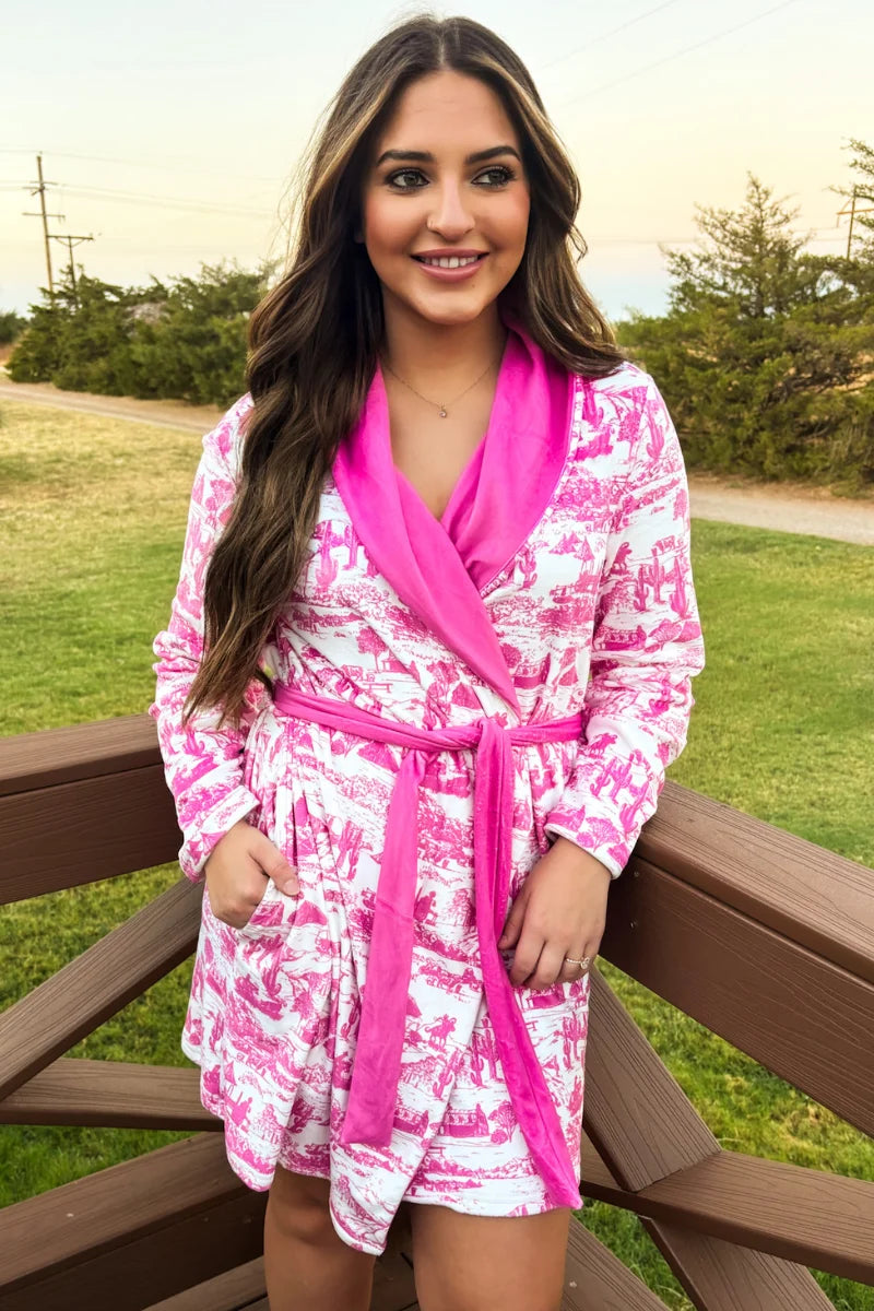 Old Days Pink Robe By Sterling Kreek