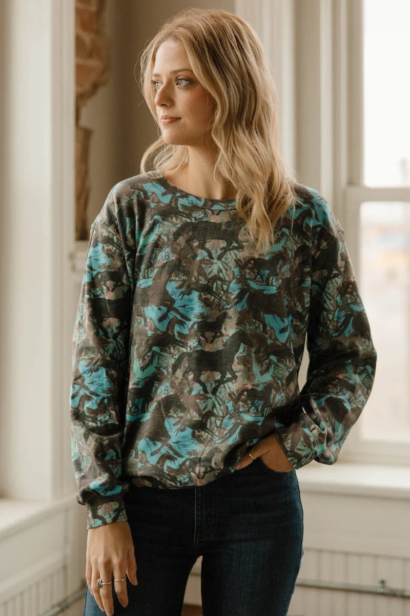 Painted Herd Top By Sterling Kreek