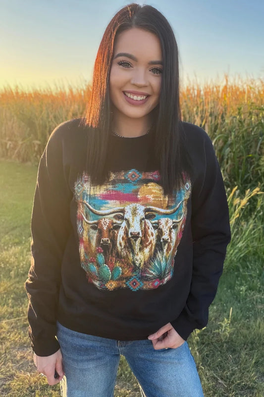 Painted West Pullover By Sterling Kreek