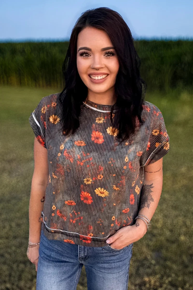 Rust Bloom Top By Sterling Kreek