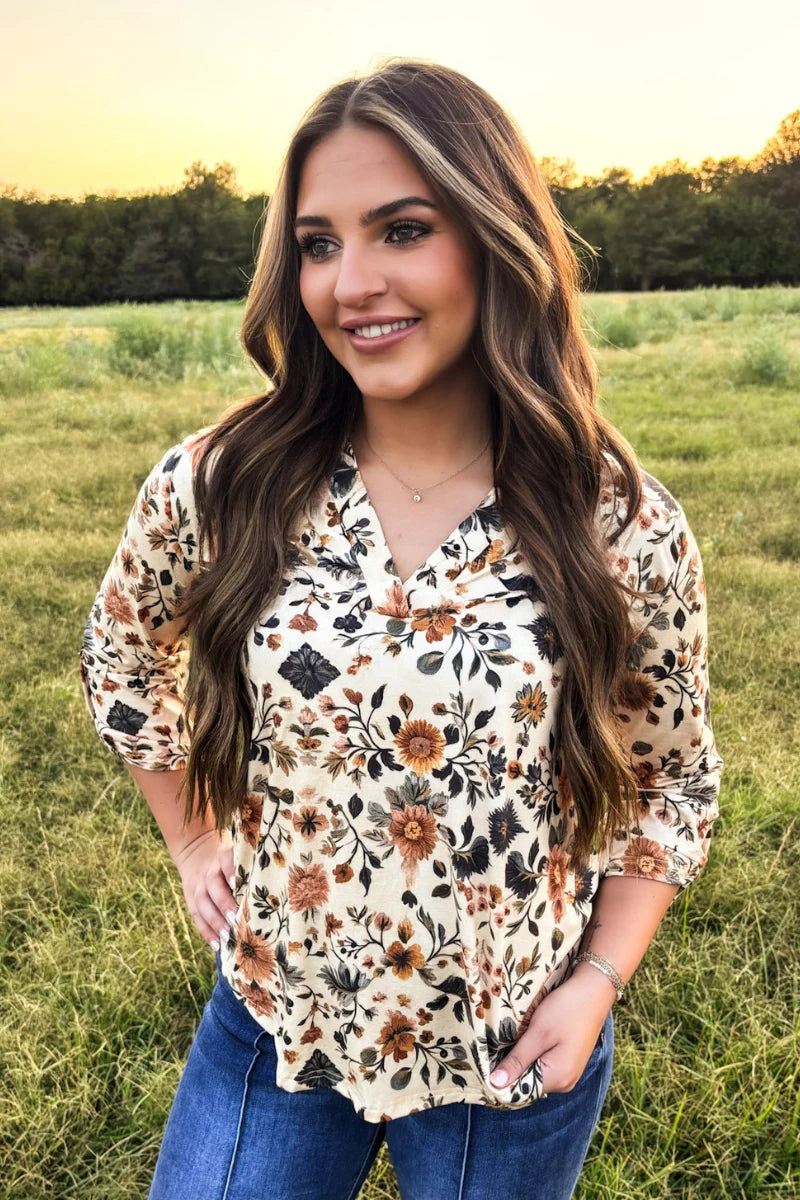 Rustic Bloom Top By Sterling Kreek