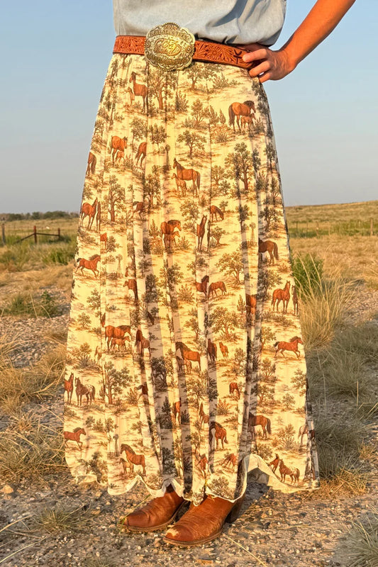 Rustic Roamer Maxi Skirt By Sterling Kreek