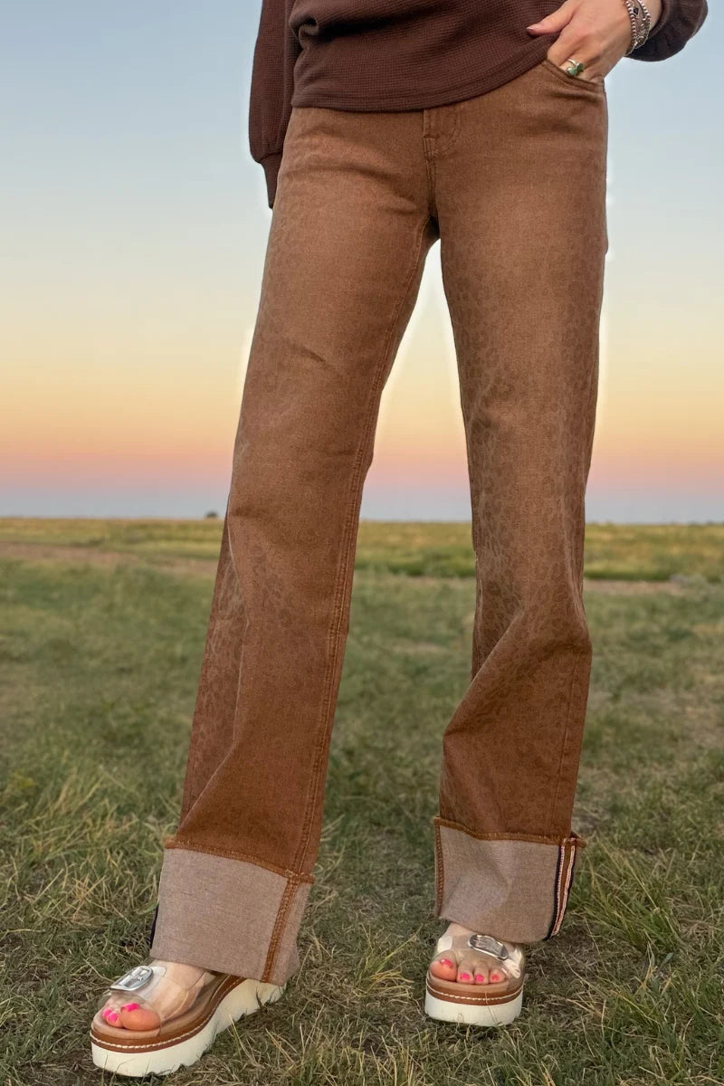 Sand Cat Cuffed Jeans By Sterling Kreek