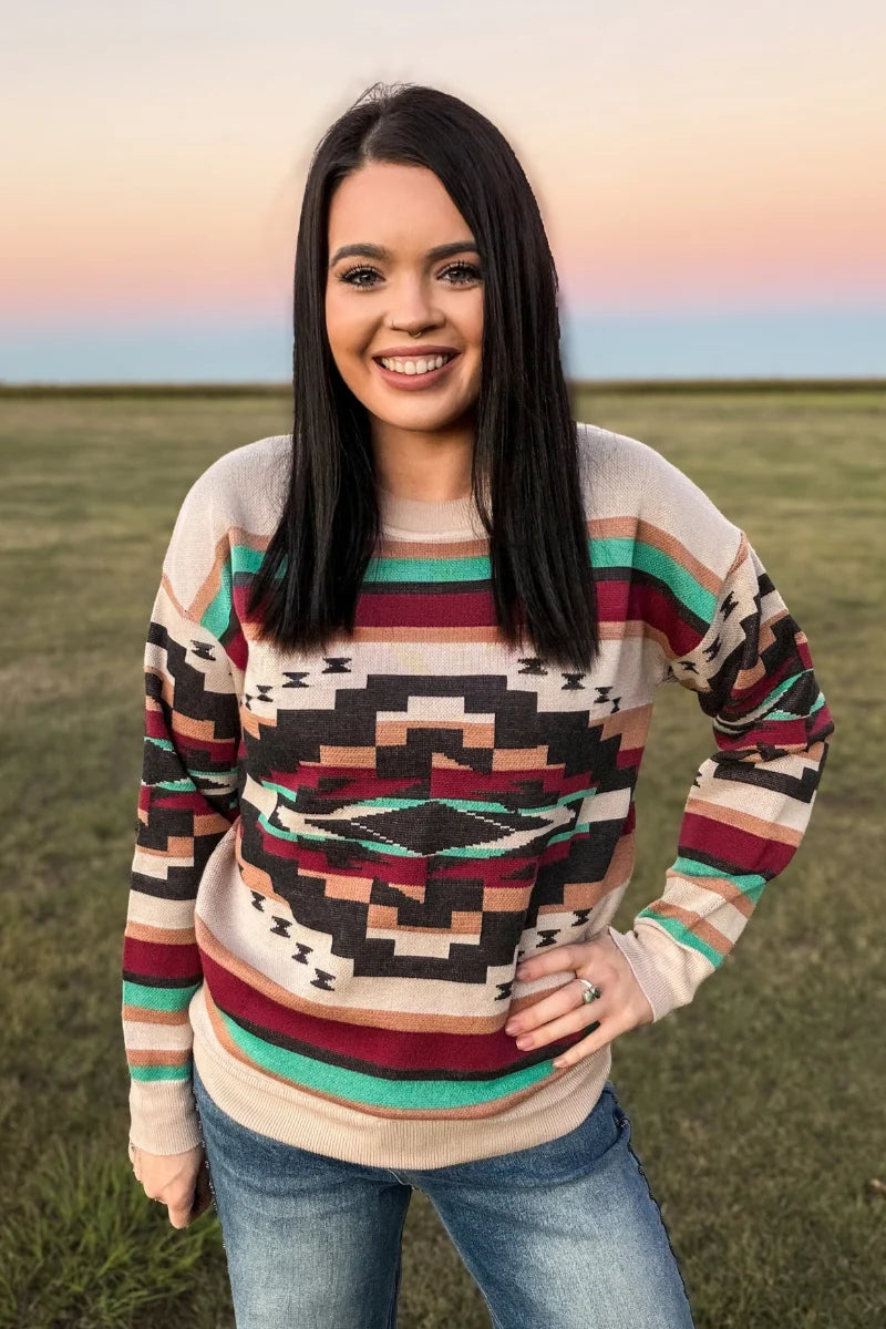 Southwest Sunset Sweater By Sterling Kreek