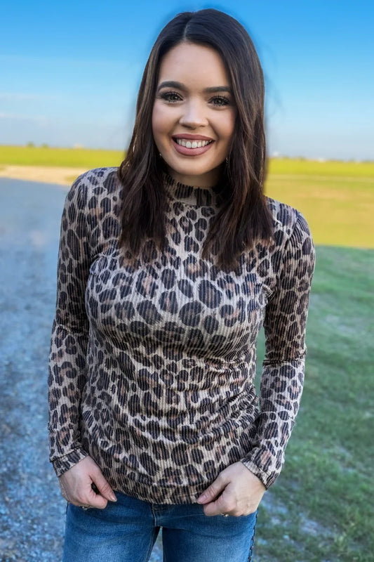 Spotted Wild LS Top By Sterling Kreek