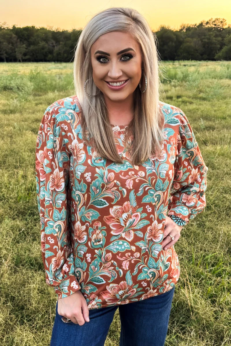 Wild Paisley Top By Sterling Kreek