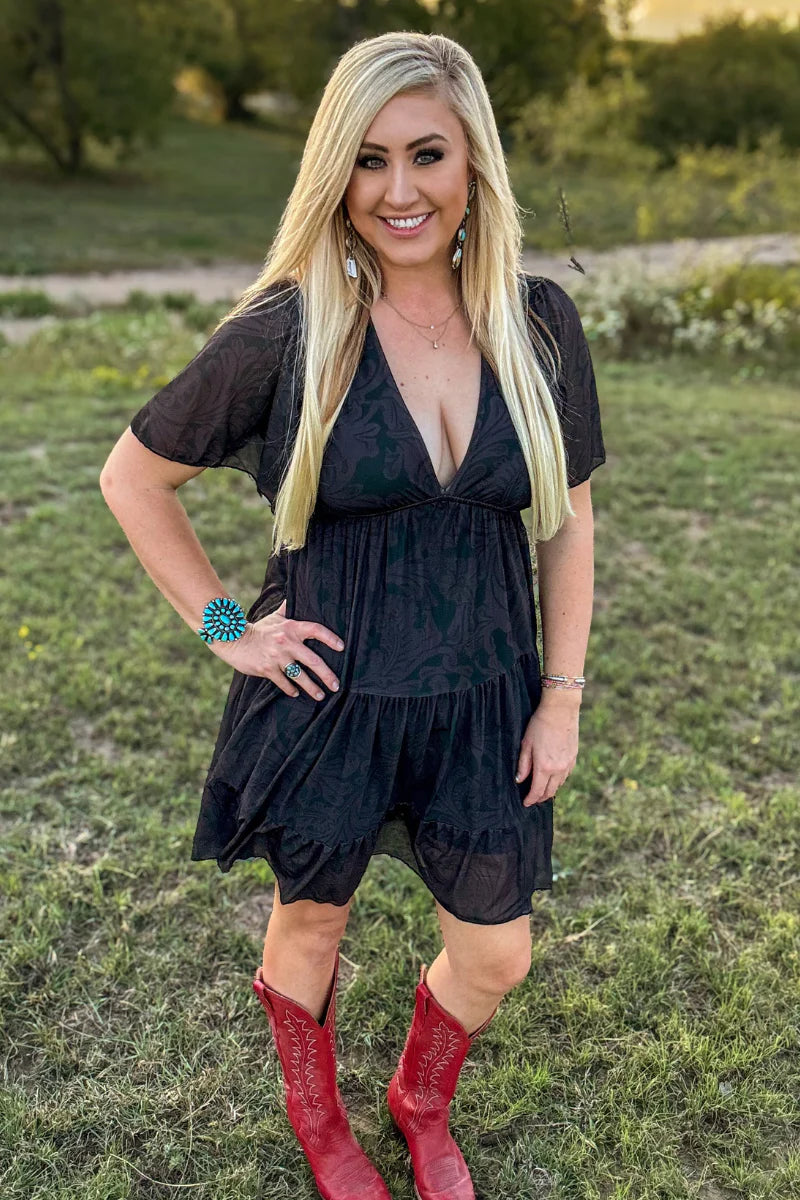 Tooled In Black Dress By Sterling Kreek