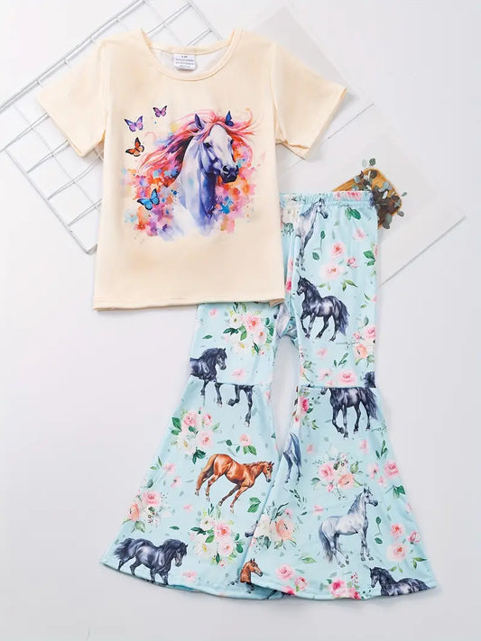 2PC Horse Kids Outfits