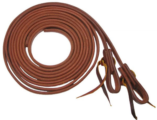 1/2" 8' Oiled Leather Loop End Split Reins