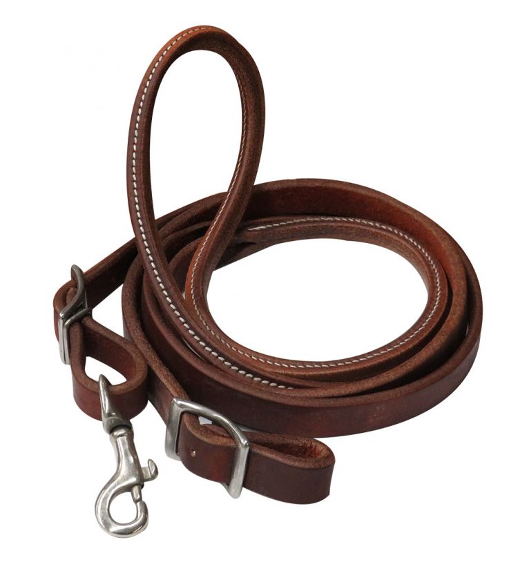 Rolled HO Harness Leather Reins 7ft